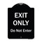 Signmission Designer Series-Exit Only Do Not Enter Black & White Heavy-Gauge Aluminum, 24" H, BW-1824-9845 A-DES-BW-1824-9845 - alternate 1